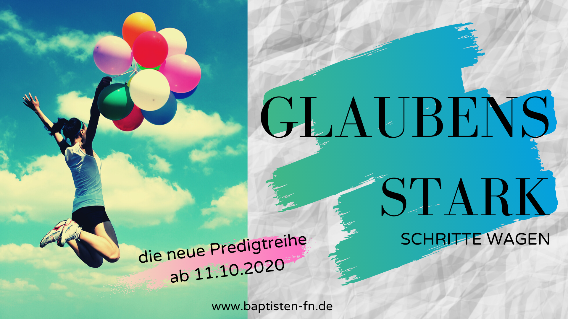 Hauptlogo Kampagne Glaubensstark Schritte wagen